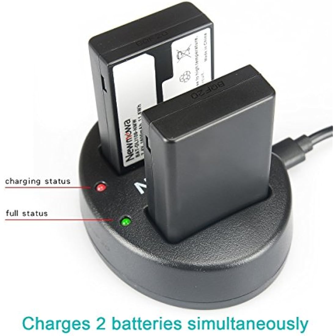 Newmowa D-Li109 Replacement Battery (2-Pack) and Dual USB Charger for Pentax D-Li109 Pentax K-R KP K-30 K-50 K-500 K-S1 K-S2