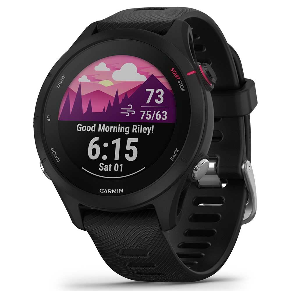 Garmin Forerunner 255 Music GPS 46mm Running Smartwatch, Lightweight, Music Storage, Advanced Training & Insights, Safety & Tracking Features, up to 14 days Battery Life, Whitestone