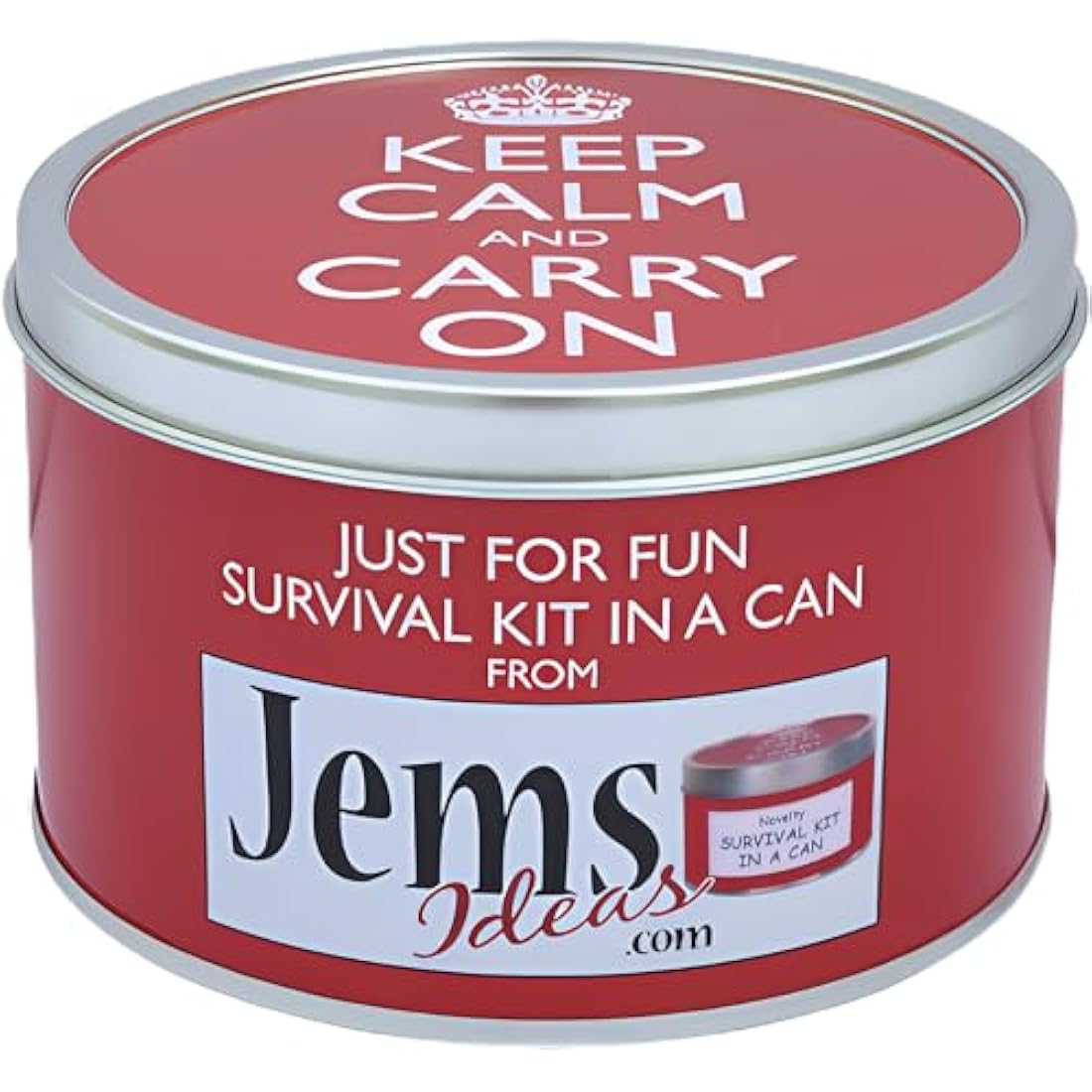 Keep Calm & Carry On Survival Kit In A Can. Humorous Funny Unique Birthday, Retirement, Christmas, New Year Novelty Present & Card Gift Set For A Teacher Mum Mate Son Daughter Parent Grandad