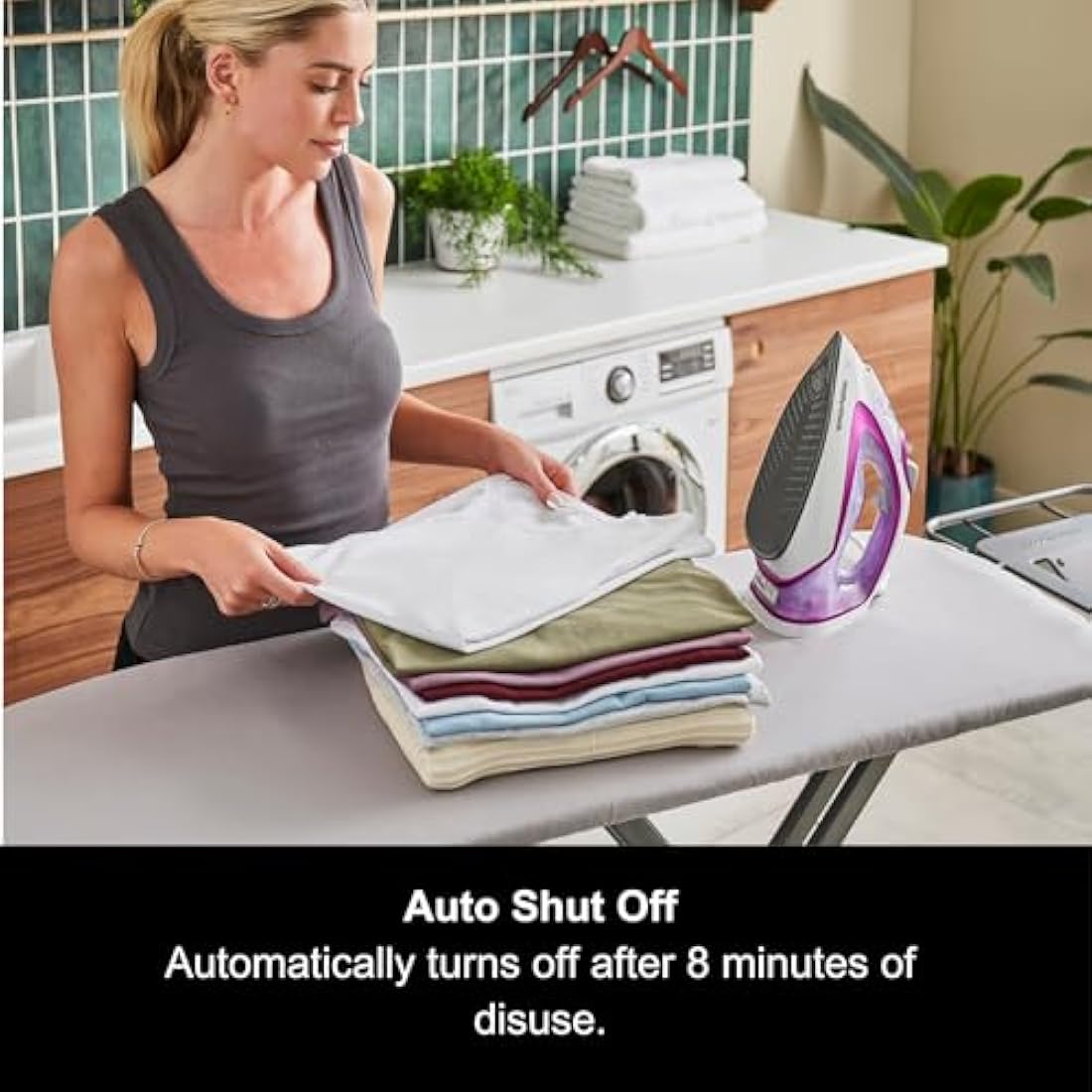 Morphy Richards TurboGlide Steam Iron, Ceramic Non-stick Soleplate, 150g Steam Boost, 40g Steam Output, 400ml Water Tank, Anti Drip, Anti Scale, Auto Shut-off, 3m Cord, 2800W, Purple, 302000