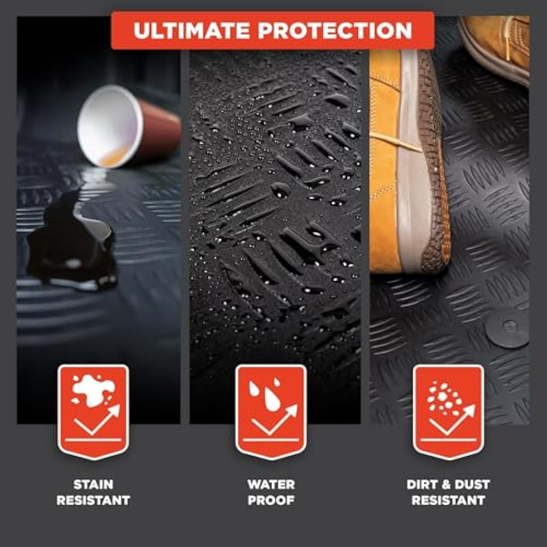 Toyota Hilux (2005-2011) Rubber Van Mats Accessories Tailored Fit Compatible Accessory Waterproof Protection Non-Slip Car Floor Mats 3mm Thick Full Coverage Durable Coverage with Clips