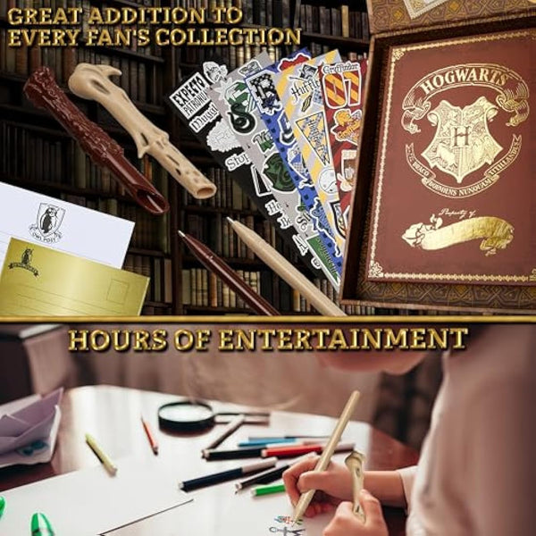 Harry Potter Gifts, Stationery Set with Notebook, Wand Pen, Letter Writing Set with Envelopes and Stickers