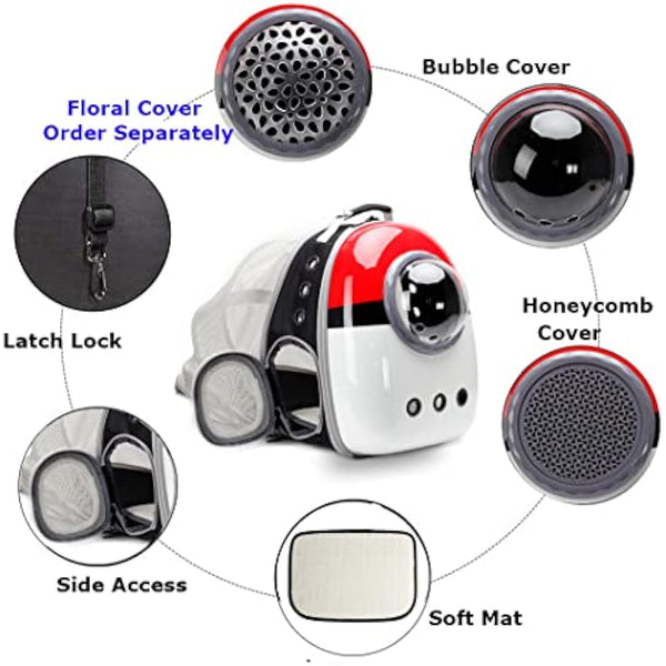 Interfashioner® Cat Carrier Backpack, Back Expandable Space Capsule Pet Carrier Backpack Bubble for Kitten Small Dog up to 5.5 kgs, Backpack for Cat