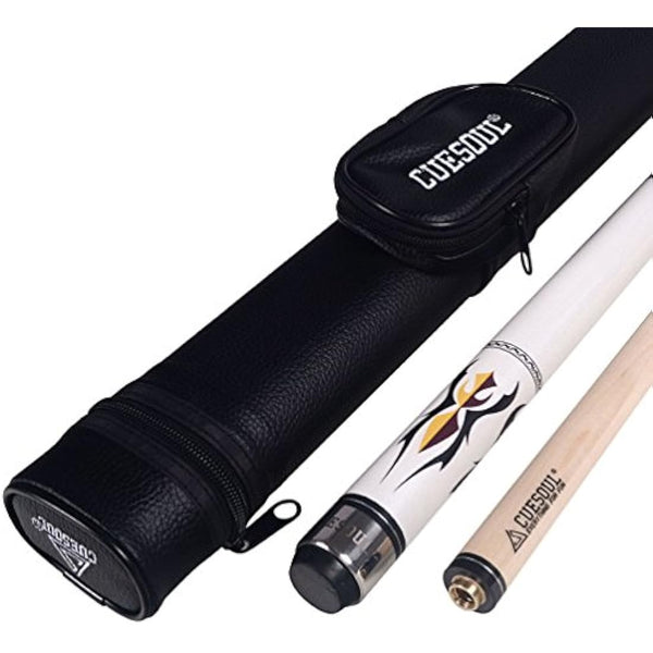 CUESOUL 58 Inches 19oz Joint Pool Cue Stick Billiards Premium Canadian Maple Pool Cue, Multi-layered Tip, 11.5/12.75mm Billiards Pool Cue Set Accessories