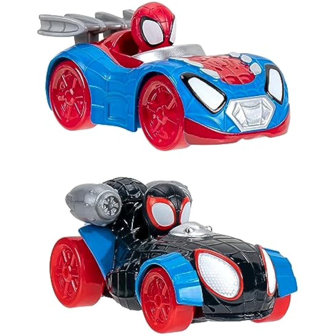 Marvel's Spidey and his Amazing Friends 24-Inch Tall Amazing Metals City Track Set-Two 3-Inch Exclusive Die-Cast Vehicles Included-Superhero Toys for Kids 3 and Up