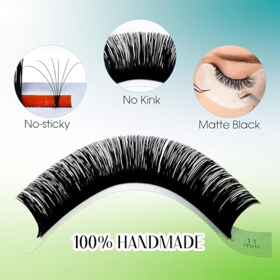 Easy Fan Lash Extensions 0.07mm 8-14mm C curl Mix Tray Russian Volume Noir Lash Automatic Blooming Self Fanning Lashes 2D-20D Long Individual Volume Lashes Gemerry Lash(0.07-c curl-mix 8-14mm)