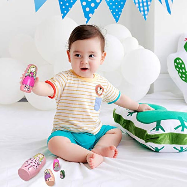 HYCLES Nesting Dolls for Kids for Kids Xmas Gifts Matryoshka for Boys Girls Wooden Toys Angel