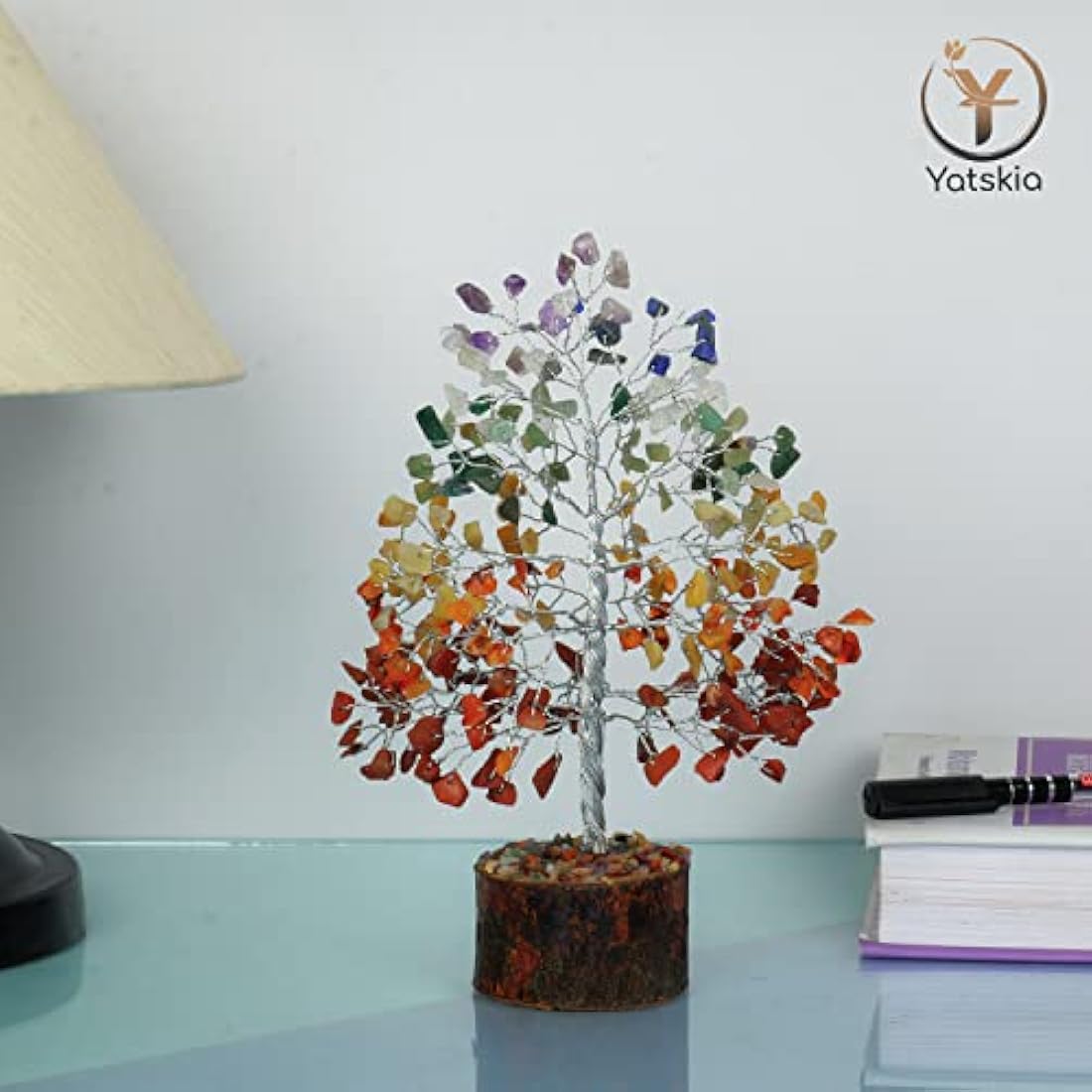 Chakra Tree of Life Decor - Crystal Tree - Spiritual Home Decor - Meditation Gifts with Chakra Stones