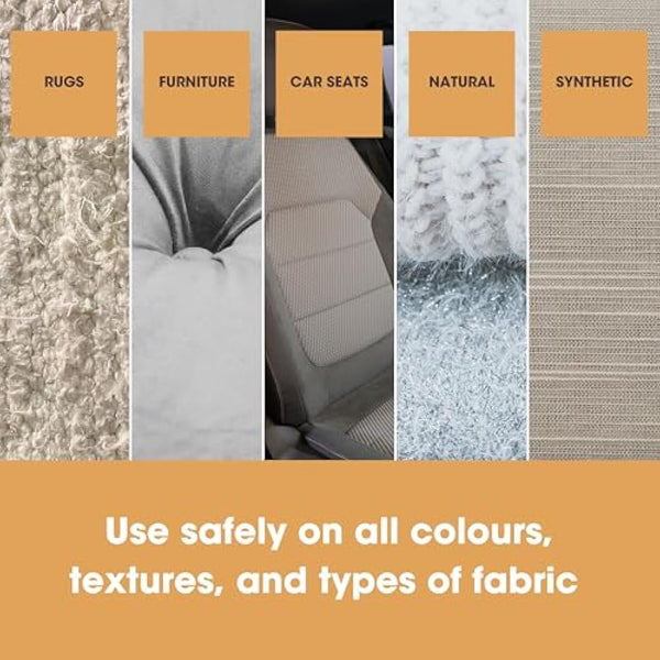 Furniture Clinic Carpet & Upholstery Cleaner Spray - Carpet Cleaner Solution for All Fabrics, Textiles & Carpets - Stain Remover - Natural Plant Based - Safe to Use On Silk & Wool (500ml)