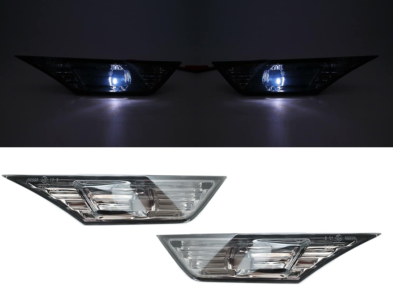 GAZOZ PERFORMANCE Smoke Front Bumper Reflector Side Marker Light Lamps compatible with 16-19 Civic X