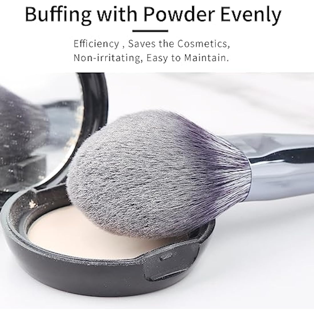 ENZO KEN Natural Purple Badger Hair Makeup Brushes Set Professional, Walnut Makeup Brush Set with Case, Cosmetic Brushes Makeup Set, Natural Bristle Makeup Brush - ShuiMo