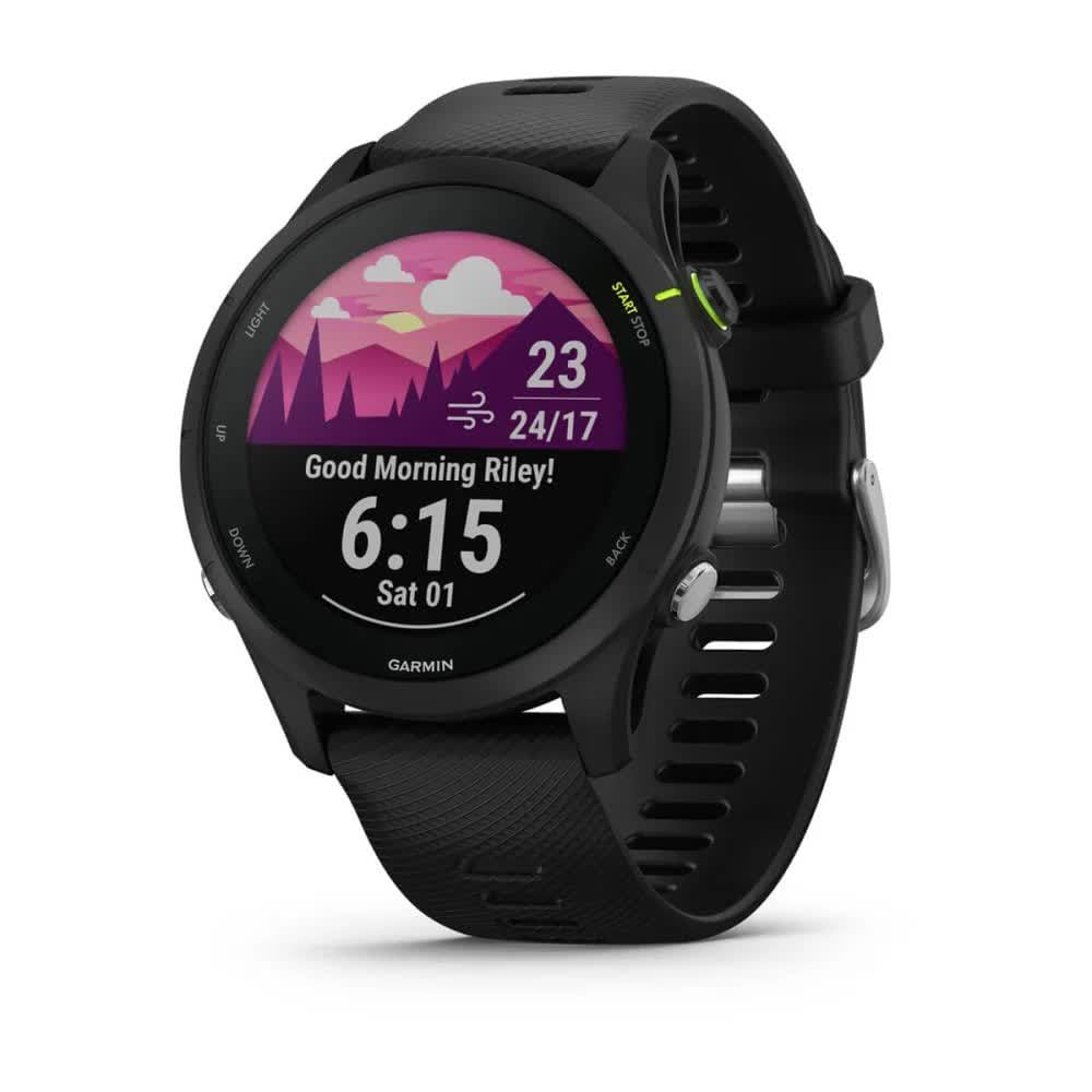 Garmin Forerunner 255 Music GPS 46mm Running Smartwatch, Lightweight, Music Storage, Advanced Training & Insights, Safety & Tracking Features, up to 14 days Battery Life, Whitestone