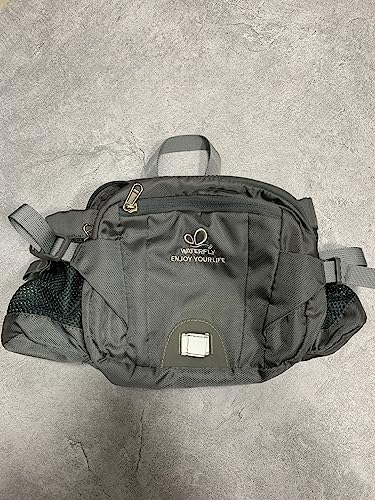 Waterfly Hiking Waist Pack Bum Bag Waist Bag with Bottle Holder Running Bag for Camping Climbing Travel Cycling and Dog Walking