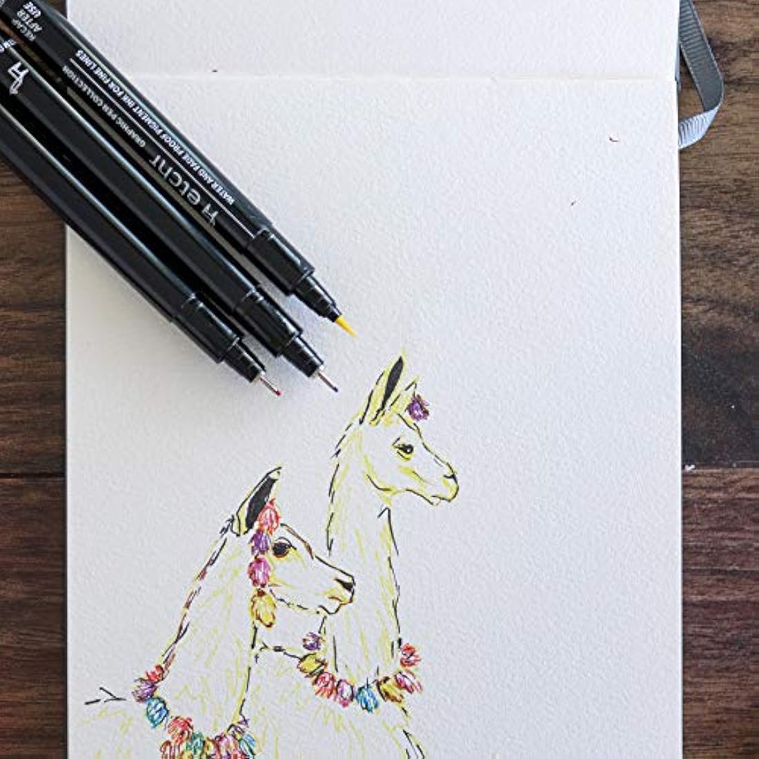 Etchr : Coloured Fineliners and Brush Pens : Set of 16