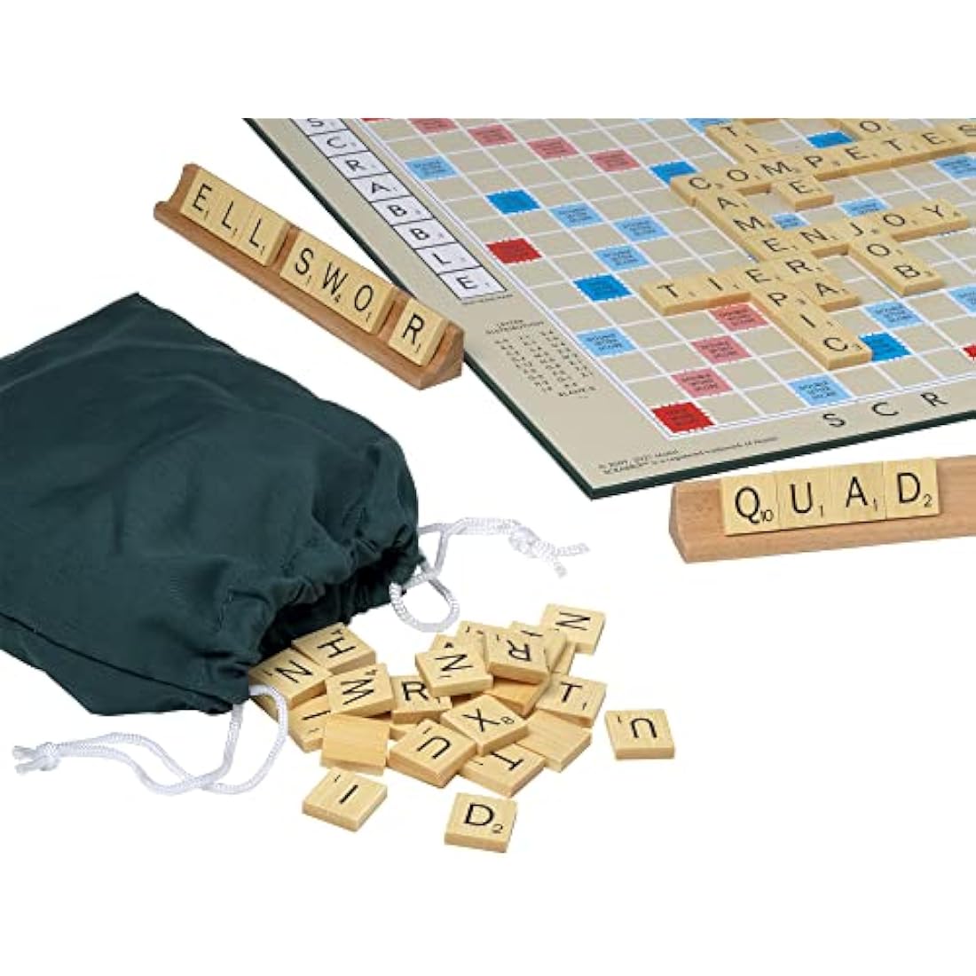 Ideal Scrabble Classic: a Reproduction Of The Original 1950'S Design with Wooden Tiles, Classic Games, for 2-4 Players, Ages 10+