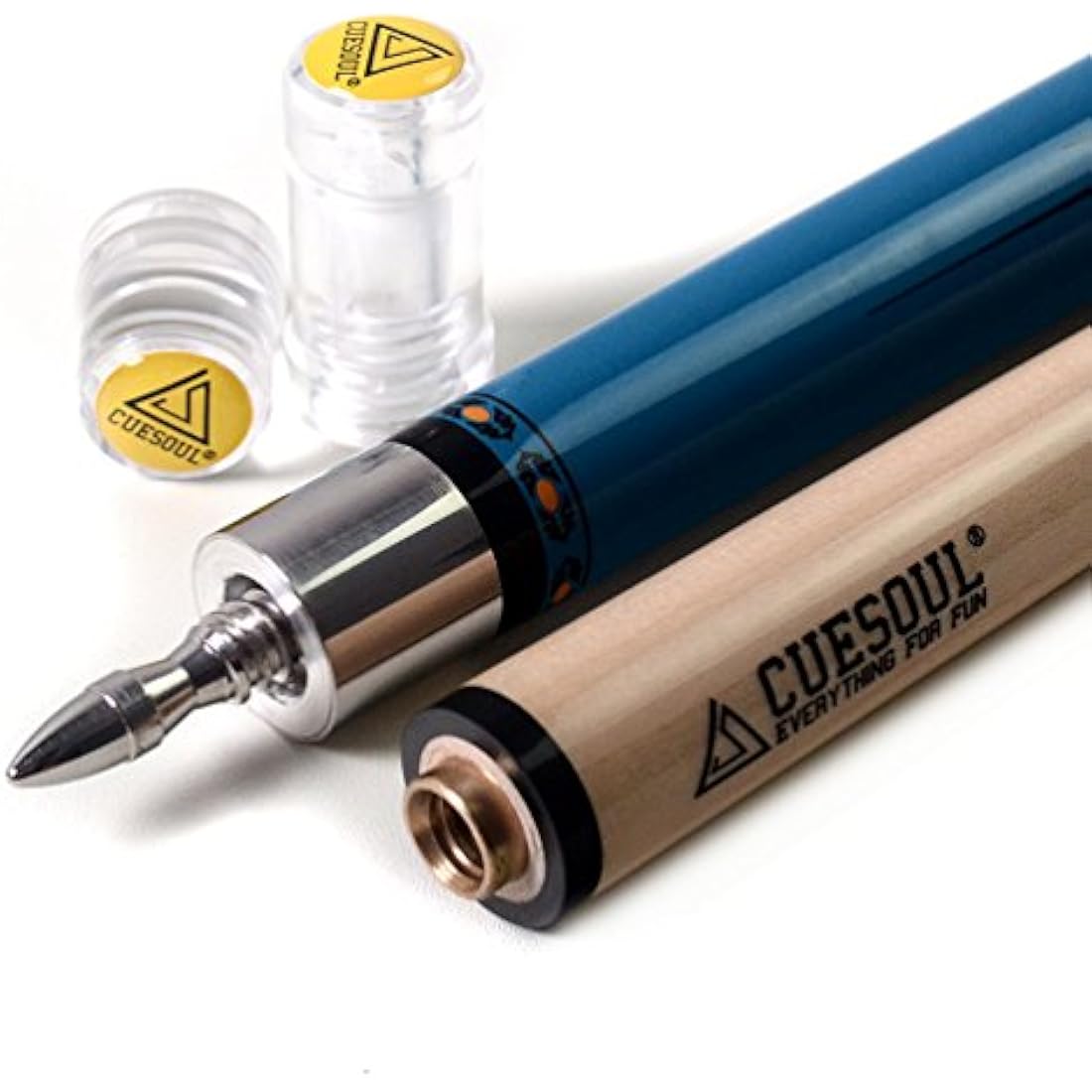 CUESOUL 58 Inches 19oz Joint Pool Cue Stick Billiards Premium Canadian Maple Pool Cue, Multi-layered Tip, 11.5/12.75mm Billiards Pool Cue Set Accessories