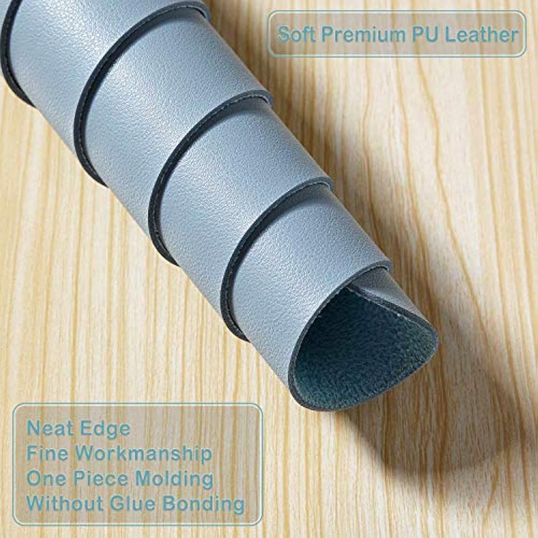 Desk Pad Large, DOBAOJIA 31.5" X 15.7" Multifunctional Laptop Desk Mat PU Leather Mouse Pad Desk Blotter Desk Writing Pad for Office/Home, PU Waterproof +Suede Non-Slip (Greyish Blue)