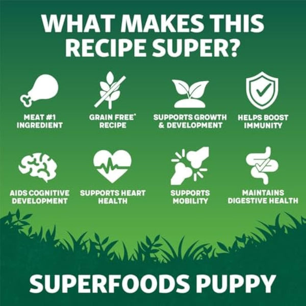 Harringtons Superfoods Puppy Complete Grain Free Hypoallergenic Chicken with Veg Dry Dog Food 10kg - Made with All Natural Ingredients, Packaging may vary