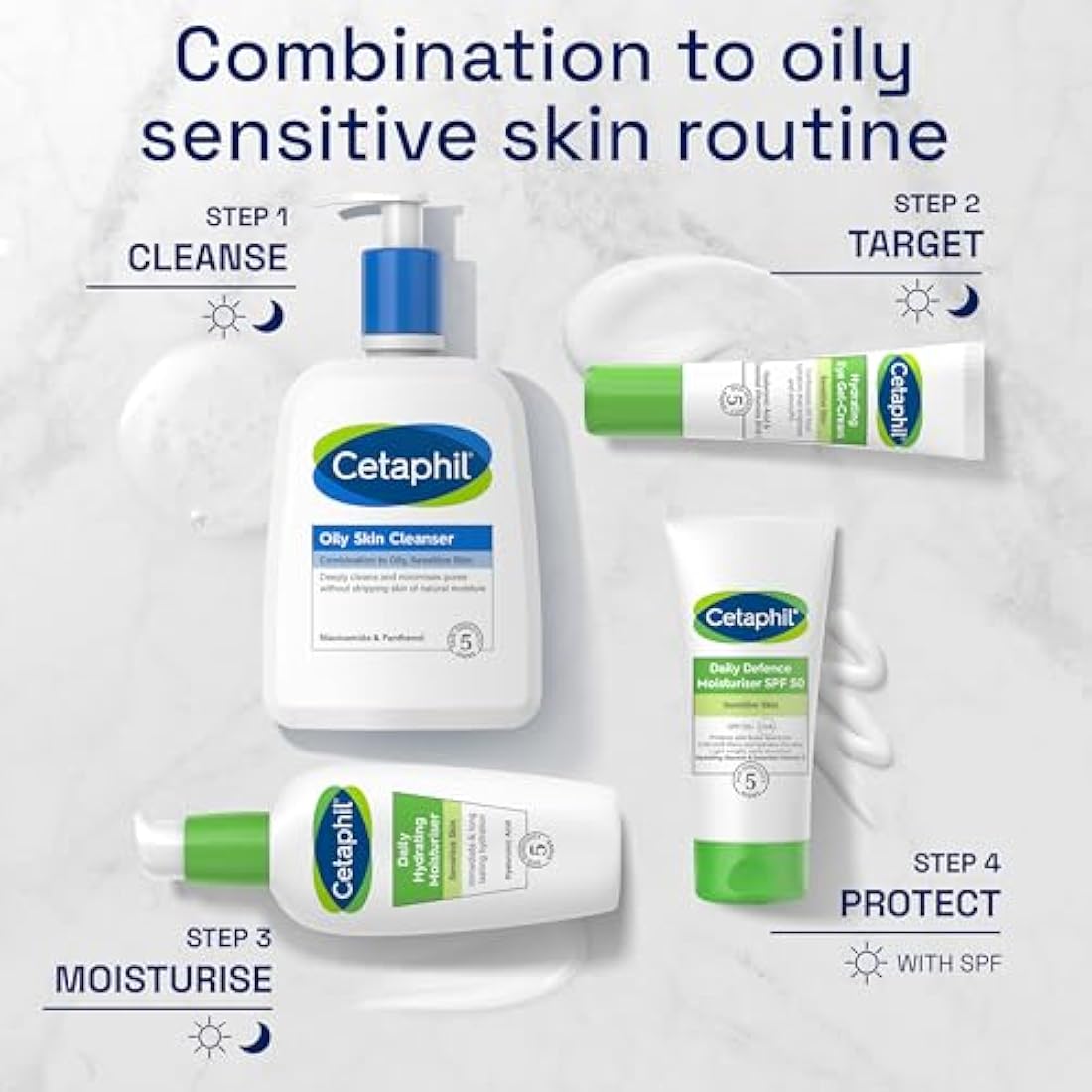 Cetaphil Oily Skin Cleanser, 473ml, Face Wash, For Combination to Oily Sensitive Skin, With Niacinamide