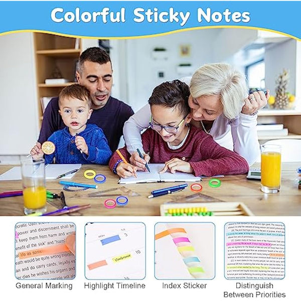 Hoiny Highlighter Tape, 10 Rolls Transparent Highlighter Strips, Removable Transparent Sticky Notes, Colorful Index Tabs, Book Annotation Kit for Revision Supplies Study Essentials