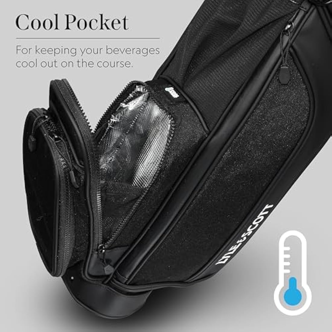 Lyle and Scott Gleneagle Golf Bag - Lightweight Golf Bags for Men with 3 Way Full Length Divider, Insulated Cool Pocket, Durable Handle, Retractable Stand, Padded Strap - Golf Stand Bag