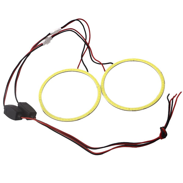 Qasim Car Angel Eyes COB Light Halo Ring 120MM 93SMD Headlight Lamp White 12V 24V(Pack of 2PCS)