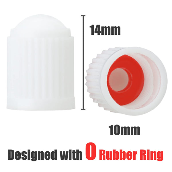 TCPENG® 10PCS Tyre Valve Caps, with O Seal Ring, Universal Stem Dust Covers for SUV, Cars, Bike, Motorcycles, Trucks, Heavy-Duty, Airtight Seal, Screw-On, Easy to Operation (10 Pack Black)