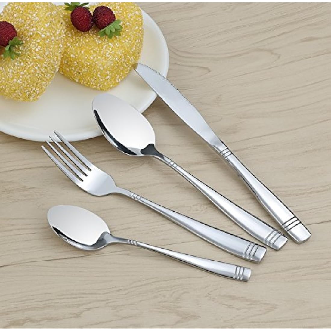 Dynko 48 Pieces Stainless Steel Cutlery Set, Service for 12 Persons