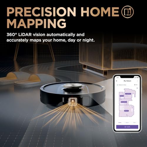 Shark PowerDetect 2-in-1 Robot Vacuum & Mop, NeverTouch Pro 60-Day Self Empty, Self-Refill and Self-Clean Robot Vacuum with 3D & LiDAR Navigation, NeverStuck Obstacle Bypass, WiFi/App White