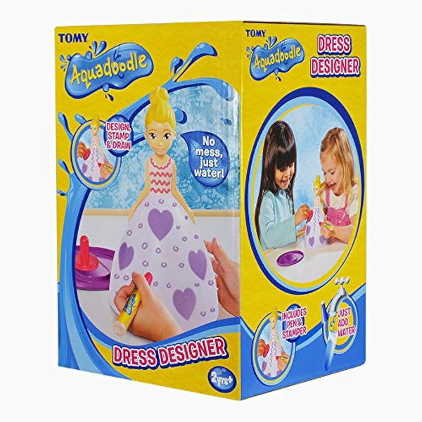 AQUADOODLE Dress Designer, 3D and Mess Free Colouring Kids Toys, Educational Play Pens For Toddlers and Children to Draw and Doodle, Suitable for Girls and Boys Aged 18 Months+