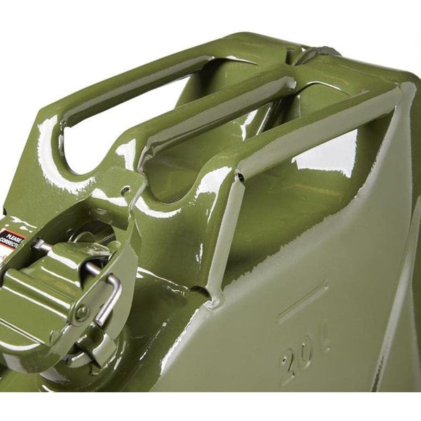 Invopak 20 Litre Metal Jerry Can, UN Approved Can for Petrol, Diesel, Fuel in Green