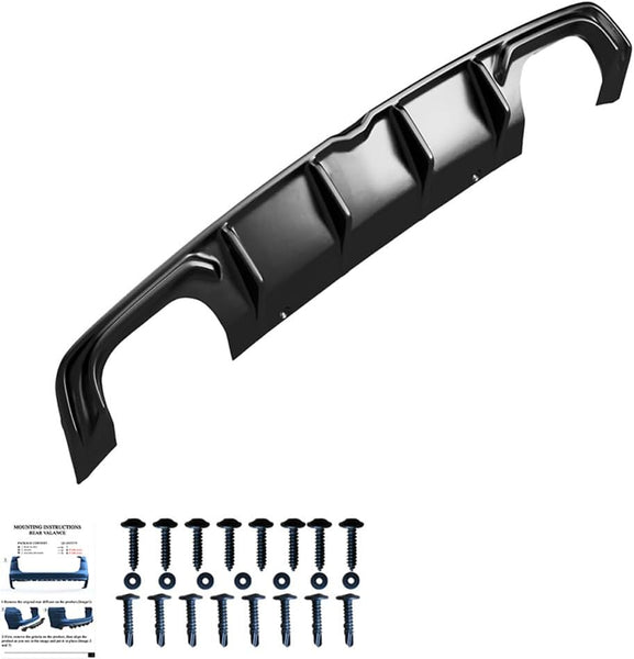 Oneway Rear Diffuser compatible with Audi S3 Sedan 8V 2013-2016 - Gloss black
