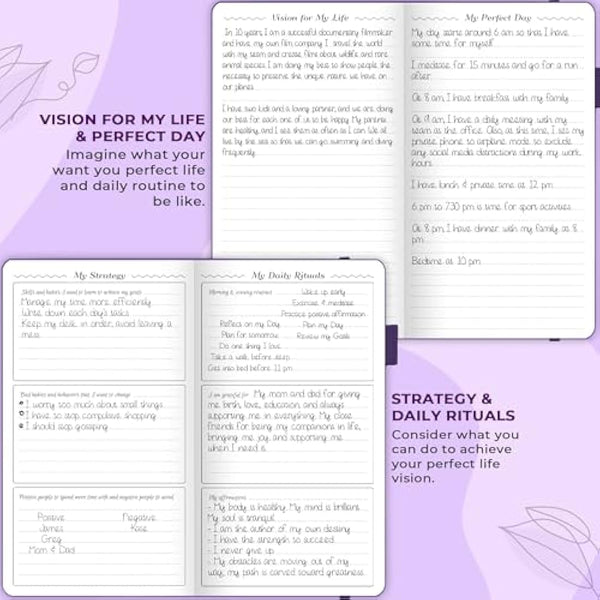 GoGirl Planner and Organizer for Women – Pocket Weekly Planner, Goals Journal & Agenda for Time Management & Productivity. Undated (Purple)