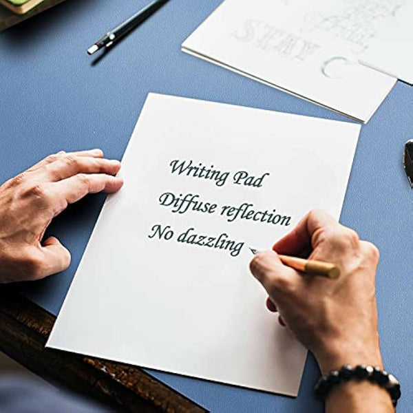 DOBAOJIA Desk Pad XX-Large, Desk Mat, Desk Blotter, Laptop Pad, Extended Mouse Mat, Mouse Pad XXL, Writing Pad for Office/Home, Dual-Side Use PU Leather Waterproof 35.4" X 16.9"(Steel Blue/Green)