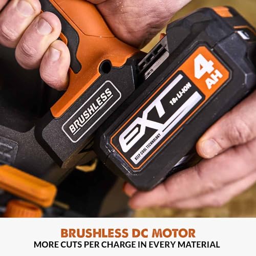 Evolution Power Tools R185CCSX Circular Saw With 1020 mm 3-Piece Track | Multi-Material Blade, Cuts Wood, Metal, Plastic & More | Incl Dust Port Adapter | 185mm (230v)