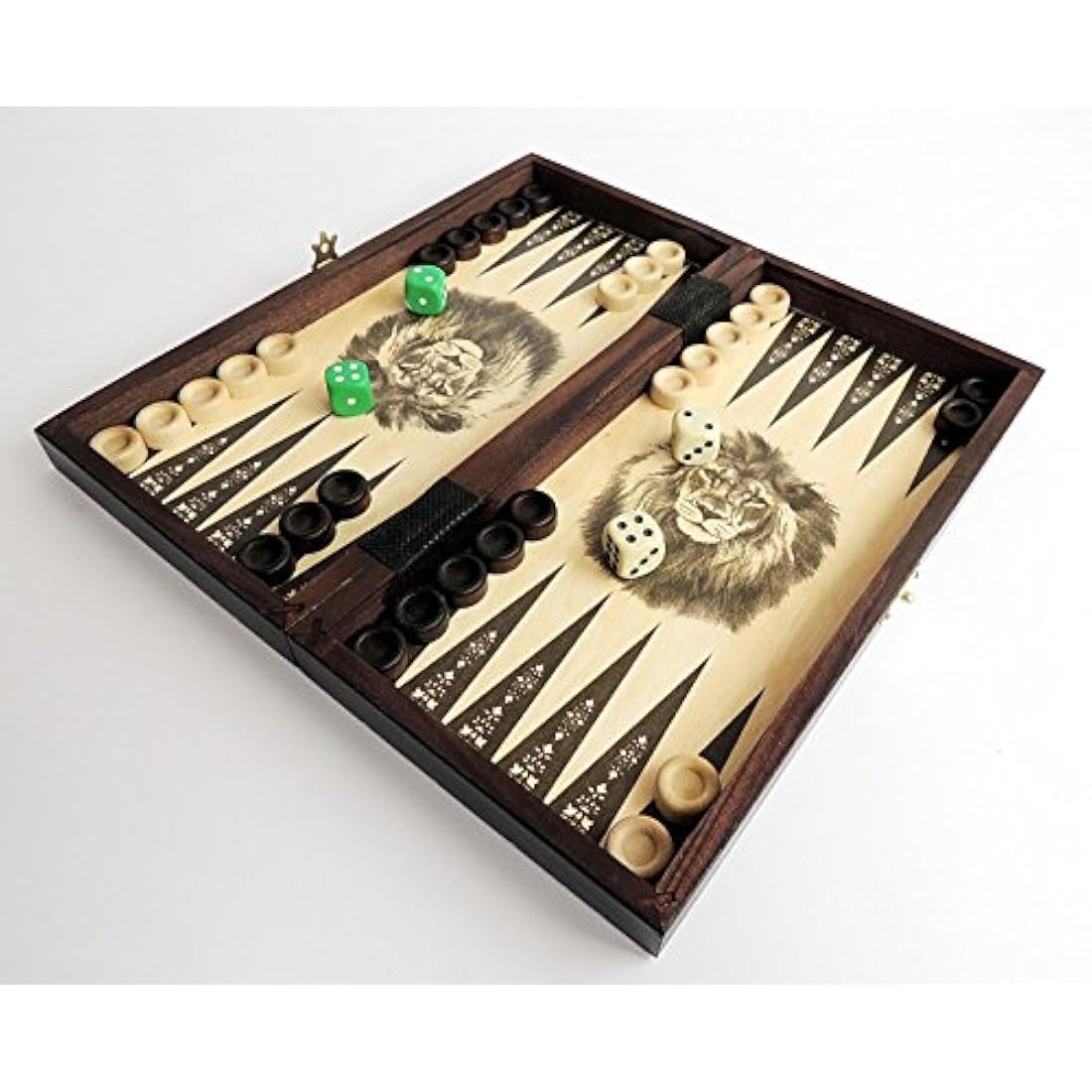 3in1 Backgammon Chess and Checkers Set | Master of Chess | Small Wooden Chess Board 26 cm | Handmade Portable Chess Draughts/Drafts and Backgammon Set for Adults and For Kids