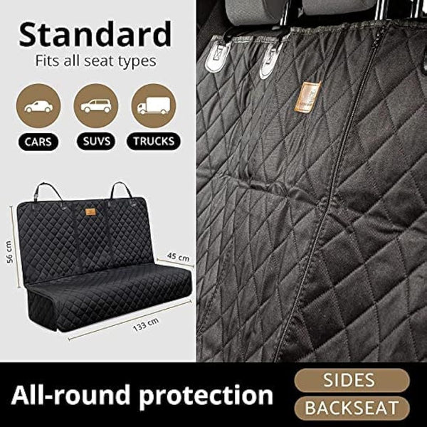 AMZPET ISOFIX Dog Car Seat Cover - Waterproof, Scratch-proof, Non-Slip, Washable (133 x 56 cm)