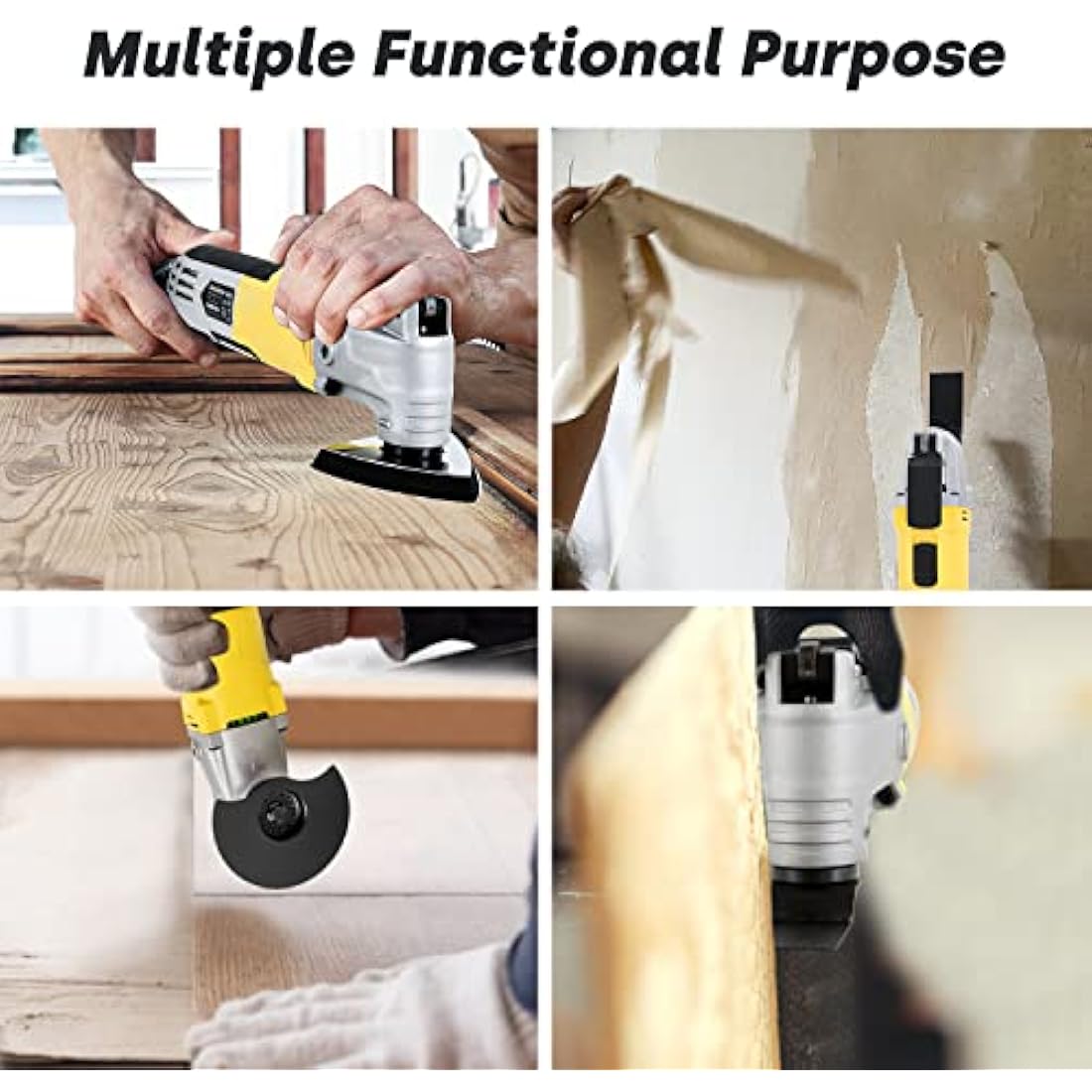 Enventor Oscillating Multi Tools, 300W 15000-22000 OPM Electric Corded Multi Tool, 6 Variable Speeds, 3°Oscillation Angle, Quick-fit Blade Design, with 28pcs Accessories for Cutting, Sanding, Scraping