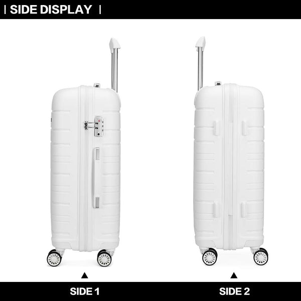 Kono Lightweight Suitcase Hand Luggage Polypropylene Hard Shell Travel Trolley