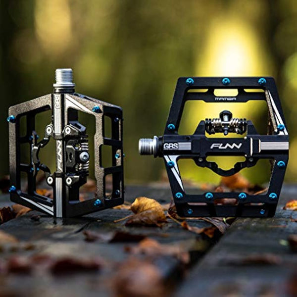 Funn Mamba MTB Clipless Pedals, Single Sided Clip Mountain Bike Pedals, Compatible with SPD Cleats, 9/16-Inch CrMo Axle Bicycle Pedals for MTB/BMX/Gravel Cycling