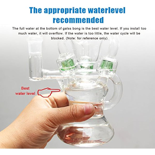 Acrylic bong glass bong pipe bongs for smoking bong bowl14.4mm Green bubbler bong downpipe Straight Pipes percolator oil rigs cheap glass watrer pipe hookah tall 24cm