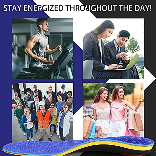 VALsole Orthotic Insole,Arch SupportFor Insole,Plantar FasciitisInsole,for OverPronation,Flat Feet,Metatarsalgia,Heel Pain, Insoles for Men and Women,Blue (UK 9-28cm, Blue-V227)