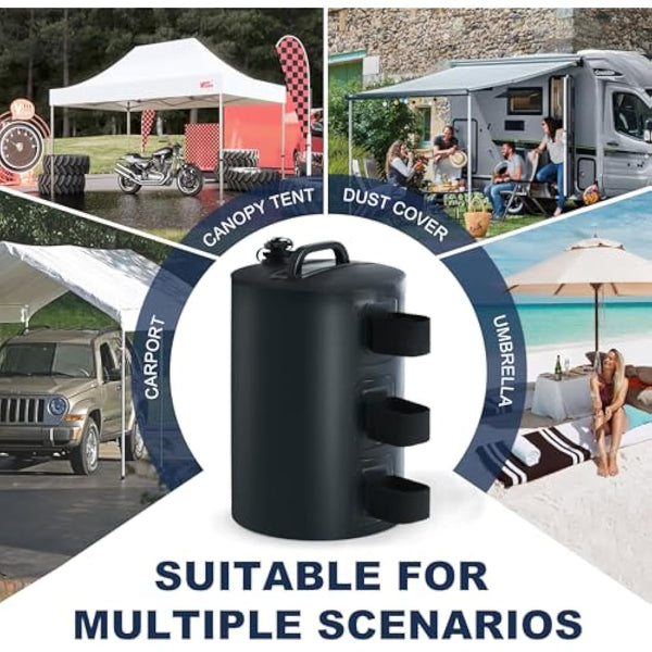 MASTERCANOPY Gazebo Water Weight Bags,Leg Weights for Pop Up Canopy 4pcs/Pack Black