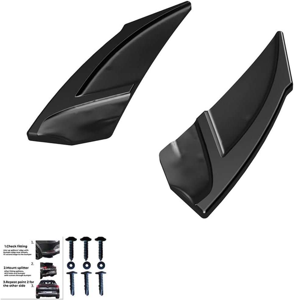 Oneway Rear Side Diffusors compatible with Volkswagen Golf VII HB R 2013-2016 - Gloss black
