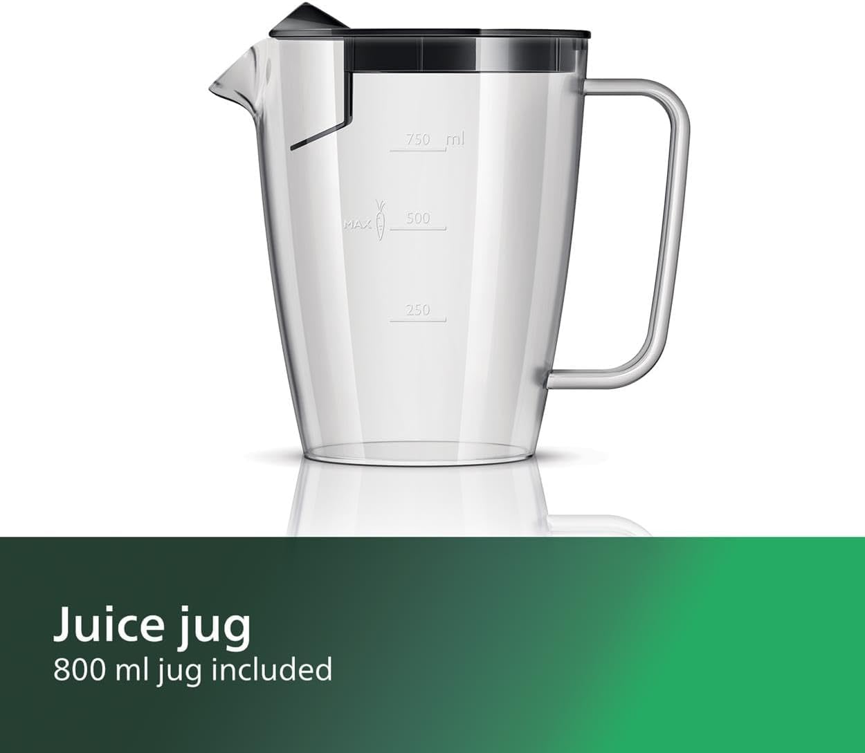 Philips Viva Collection Masticating Juicer, 150W, 1L, XL Tube, Quick Clean Technology, HomeID App, Dishwasher-safe Parts, Drip Stop, Easy Assembly, Compact Storage, Black (HR1889/71)