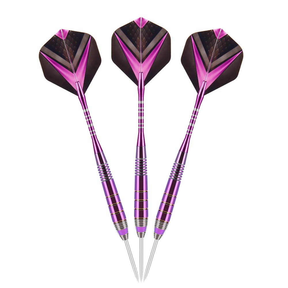 Steel Tip Darts Set,3 Pack Professional Dart with Aluminum Shafts and Darts Case