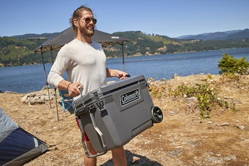 Coleman Convoy Heavy-Duty Insulated Hard Cooler with handles| large capacity| Keeps Ice for up to 5 Days| Full foam insulation| Large Durable Portable Cool Ice Box for Rugged Outdoor Use & Jobsites