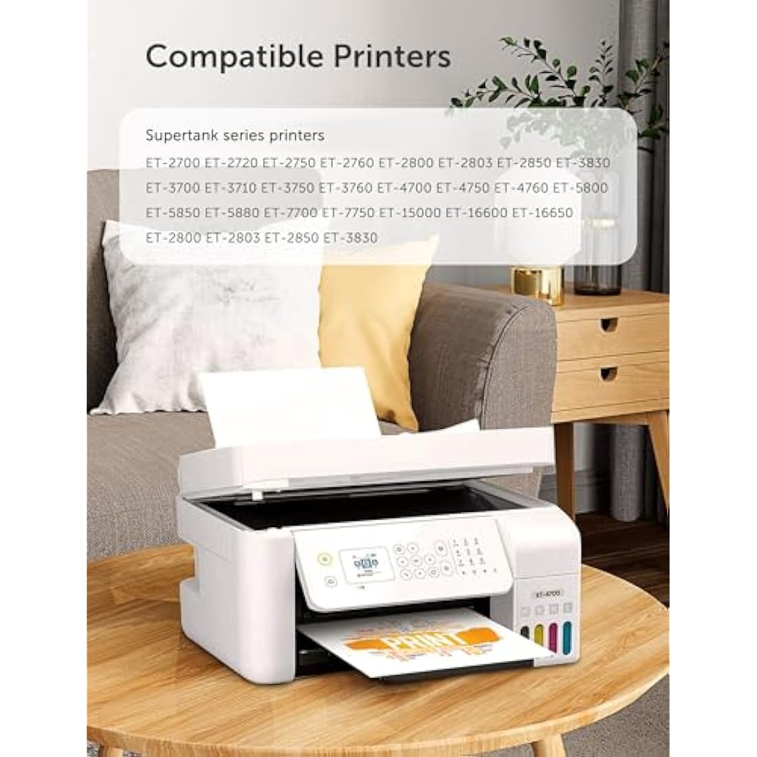 Hiipoo Sublimation Ink for ET-2720 ET-2760 ET-2800 ET-2803 ET-2830 ET-4800 ET-3760 ET-4700 ET-2850 ET-7720 ET-15000 Anti-UV/Upgrade Version/Offer Free ICC Printing