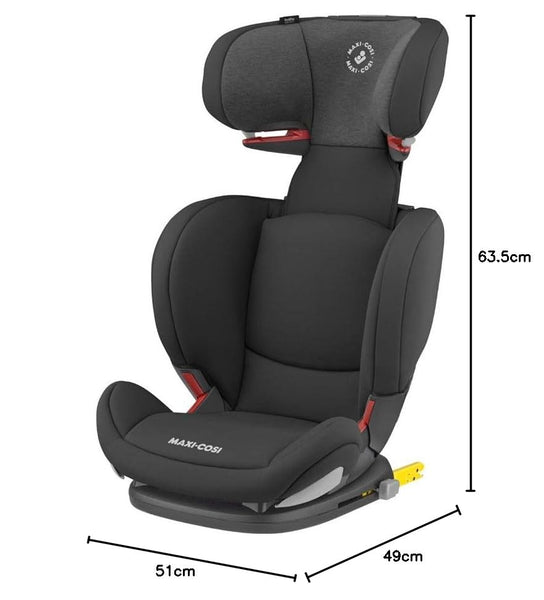 Maxi-Cosi RodiFix AirProtect High Back Booster Seat, 15 - 36 kg, 3.5 - 12 Years, Reclining ISOFIX Car Seat, Adjustable Headrest/Backrest, Extra Side Protection, Quick & Easy Buckle-up, Authentic Black
