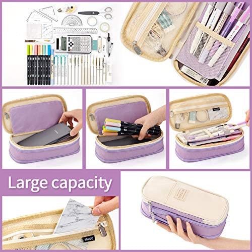 EASTHILL Big Capacity Pencil Pen Case Office College School Large Storage High Capacity Bag Pouch Holder Box Organizer